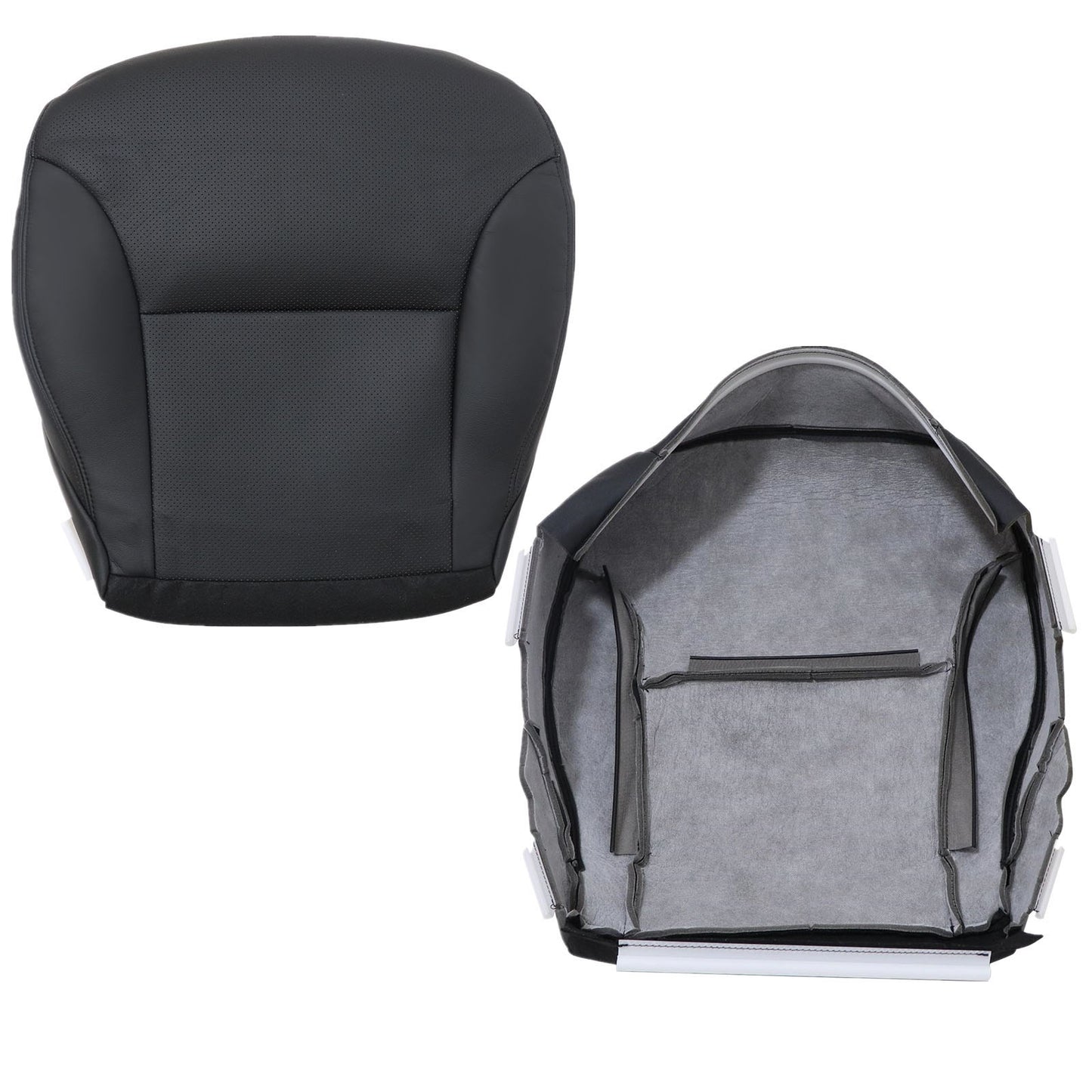 For 2002-2006 Lexus ES300 ES330 Front Driver & Passenger Bottom & Top Leather Seat Cover Black