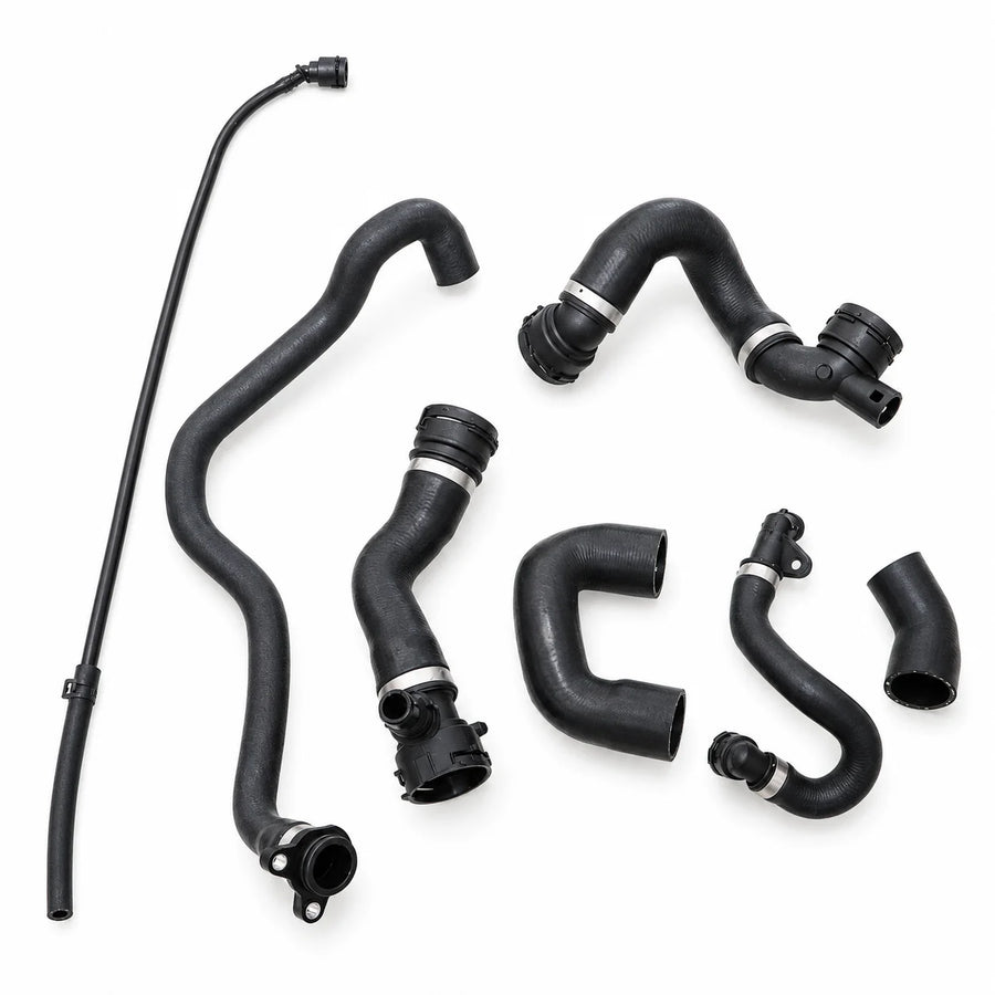 7pc Radiator Coolant Hose Kit For 2007-2011 BMW E90 128i 328i