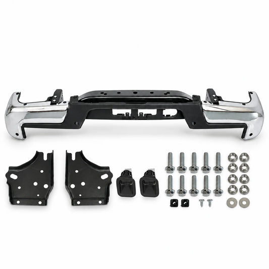 Rear Bumper Assembly Chrome w/ Sensor Holes For 2016-2023 Toyota Tacoma