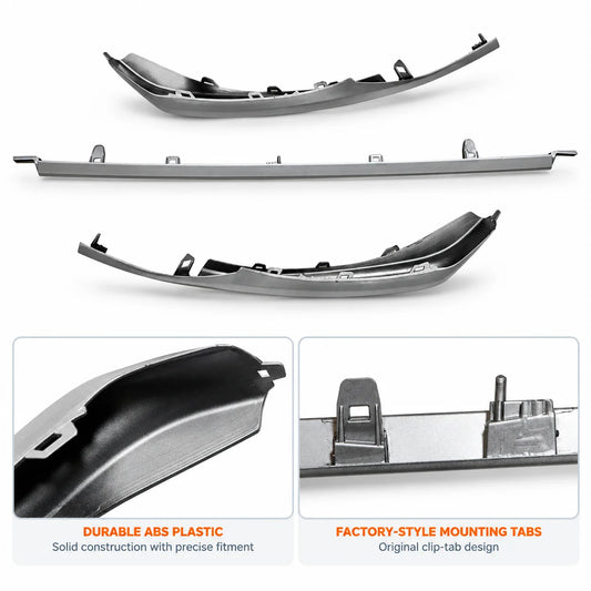 Front Bumper Grille Molding Lower Trim Silver For 2021-2024 Toyota Camry SE XSE