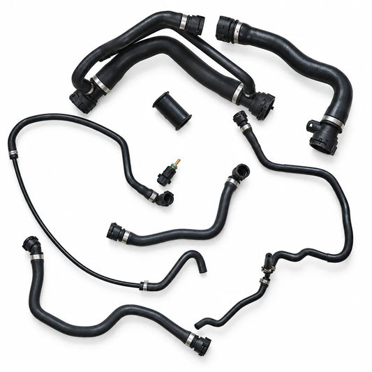 8pc Radiator Coolant Hose Kit Water Hoses+Switch For 2007-2008 BMW 750i 750Li