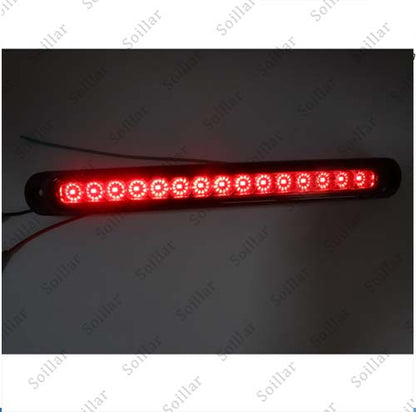 Red 2X 10" LED Truck Trailer Strip 3rd Brake Lights Rear Turn Tail Light Bar USA