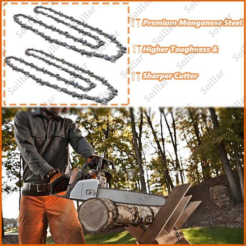 Pack of 2 16" Chainsaw Chain 3/8" LP .043 55DL for Stihl MS170 MS180 Replacement