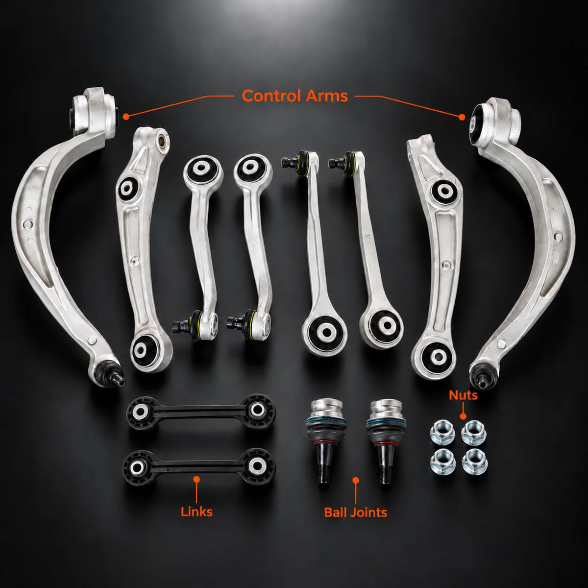 12pc Front Upper Control Arms Kit For 2012-18 Audi A6 A7 Quattro RS7 S6