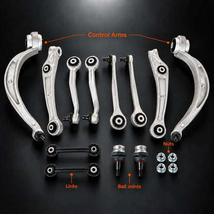 12pc Front Upper Control Arms Kit For 2012-18 Audi A6 A7 Quattro RS7 S6