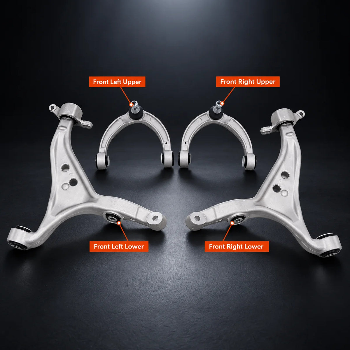 4x Front Lower & Upper Control Arm For 2013-2016 Mercedes-Benz GL350