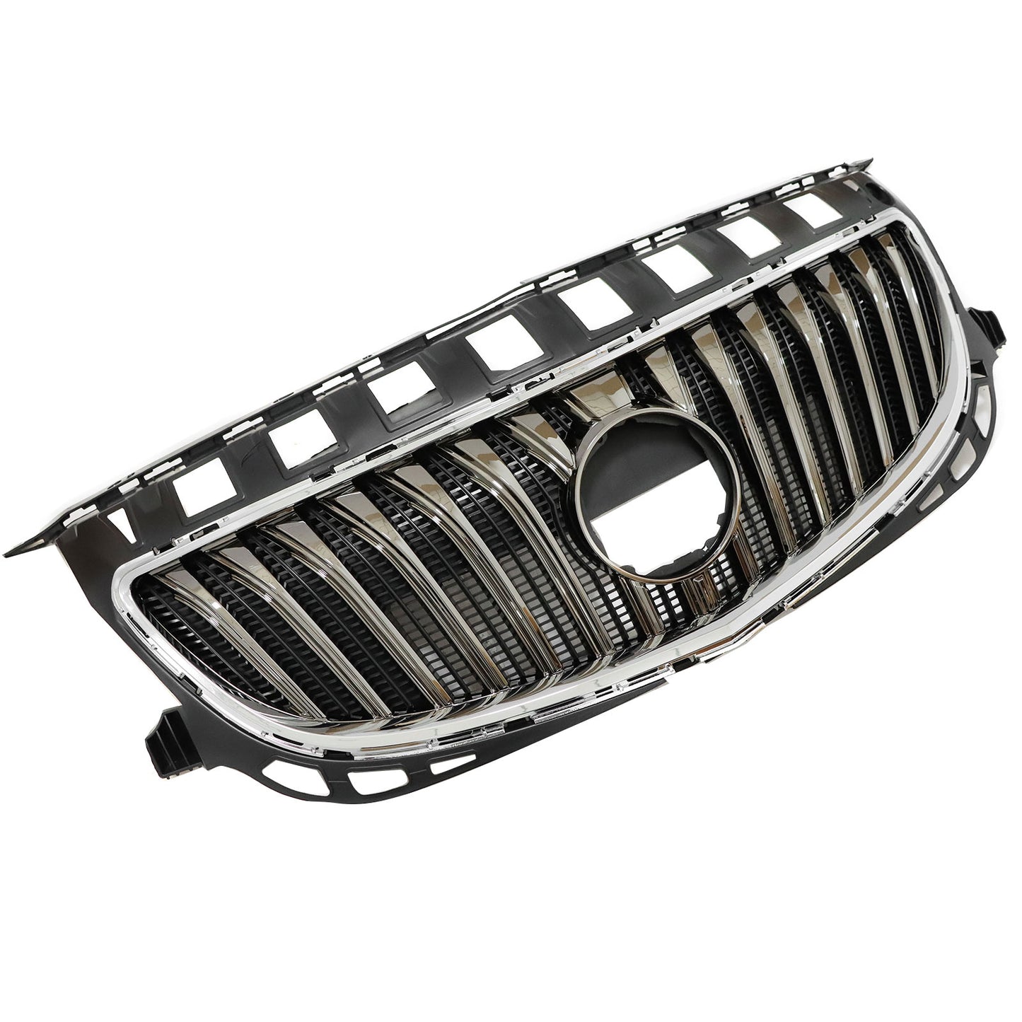Front Bumper Upper Grille Chrome Mesh For 2014-2016 Buick LaCrosse Black/Chrome