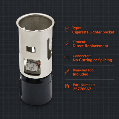 Cigarette Lighter Socket Replace For Chevrolet Silverado 1500 2500 3500
