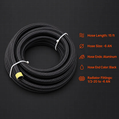 4L80E 6AN Nylon Braided Transmission Cooler Line Kit