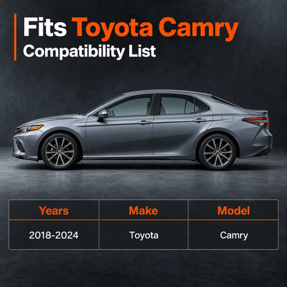 Front & Rear Floor Mats Carpet Velour Black For 2018-2024 Toyota Camry 4-Door