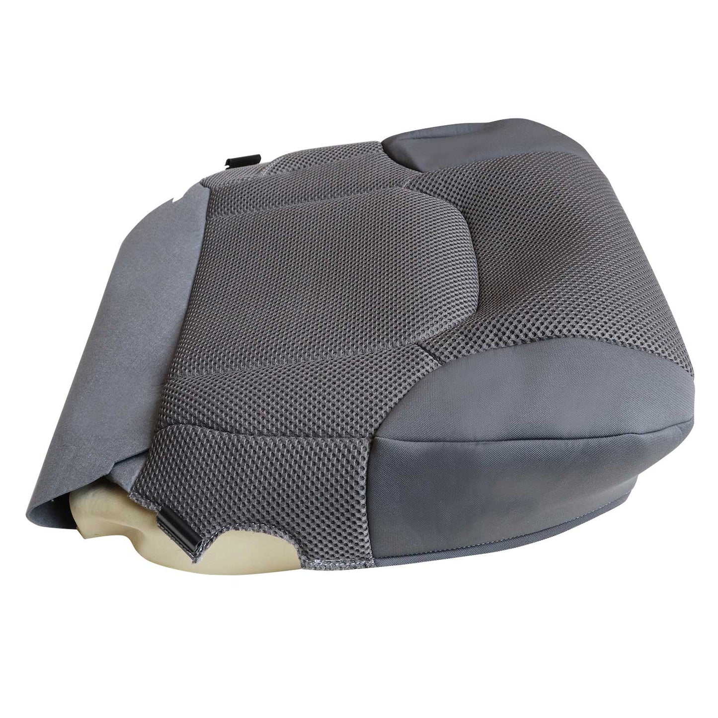 For 2005-2019 Nissan Frontier Front Driver & Passenger Bottom & Top Cloth Seat Cover Gray