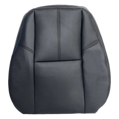 For 2007-2014 Chevy Silverado GMC Sierra Front Driver & Passenger Bottom & Top Leather Seat Cover Black