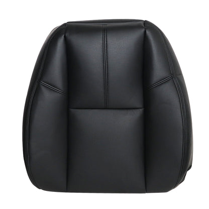 For 2007-2014 Chevy Silverado GMC Sierra Front Driver & Passenger Bottom & Top Leather Seat Cover Black
