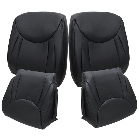For 2001-2006 Lexus LS430 Front Driver & Passenger Bottom & Top Leather Seat Cover Black