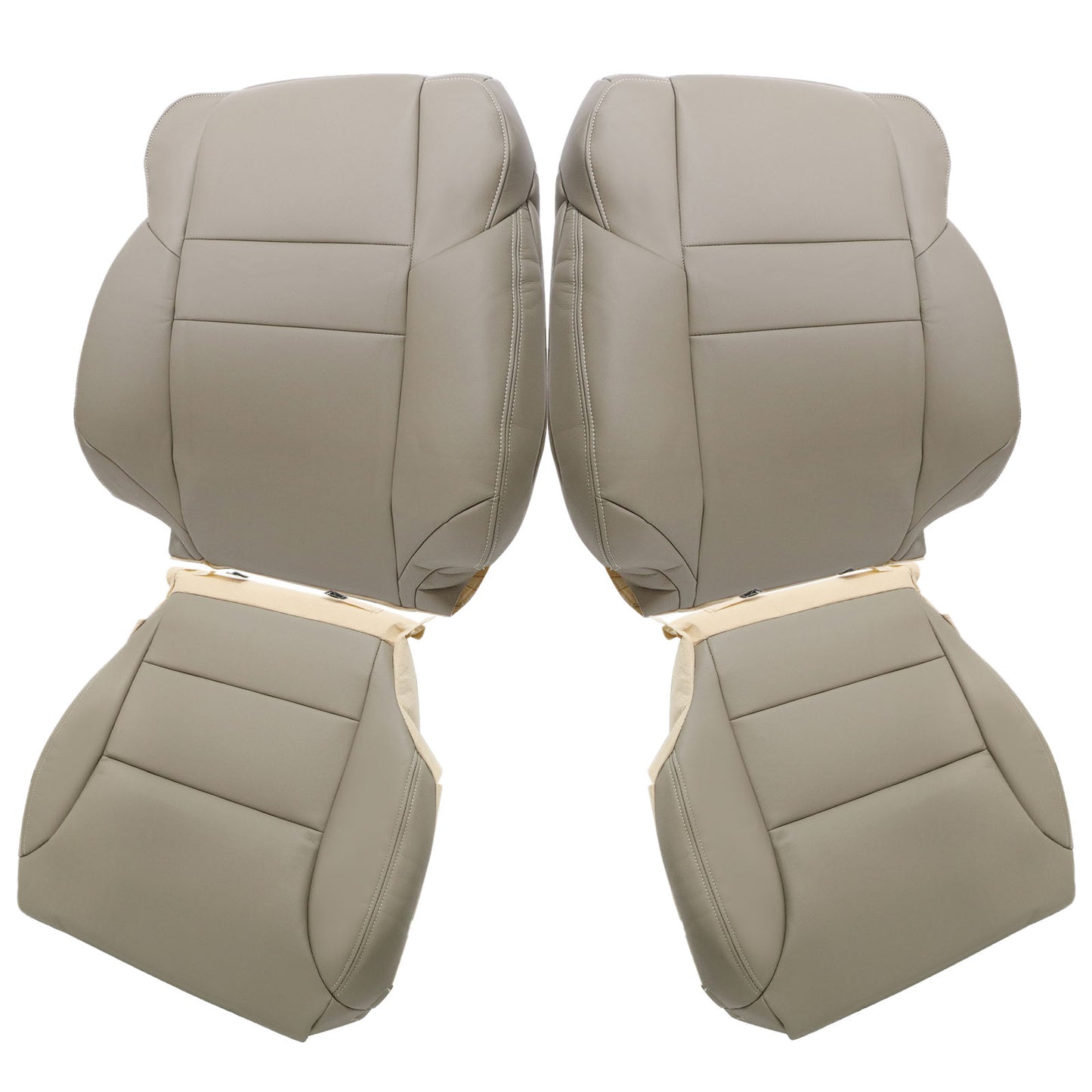 For 2012-2016 Honda CR-V Front Driver & Passenger Bottom & Top Leather Seat Cover Tan