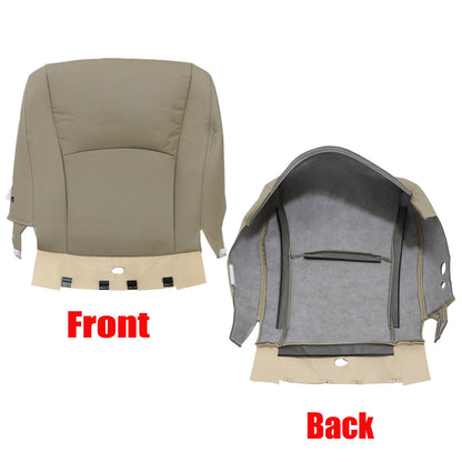 For 2004-2013 Toyota Highlander Front Driver & Passenger Bottom & Top Leather Seat Cover Tan