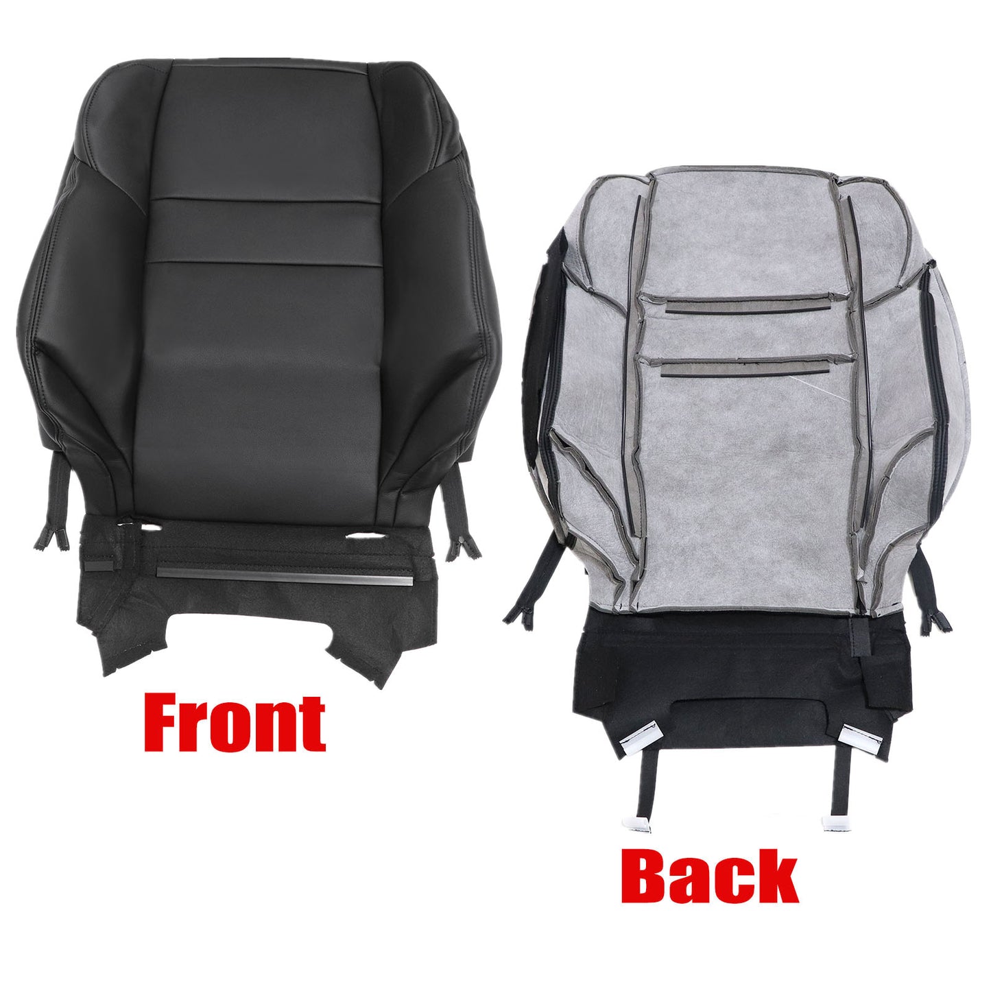 For 2012-2016 Honda CR-V Front Driver & Passenger Bottom & Top Leather Seat Cover Black
