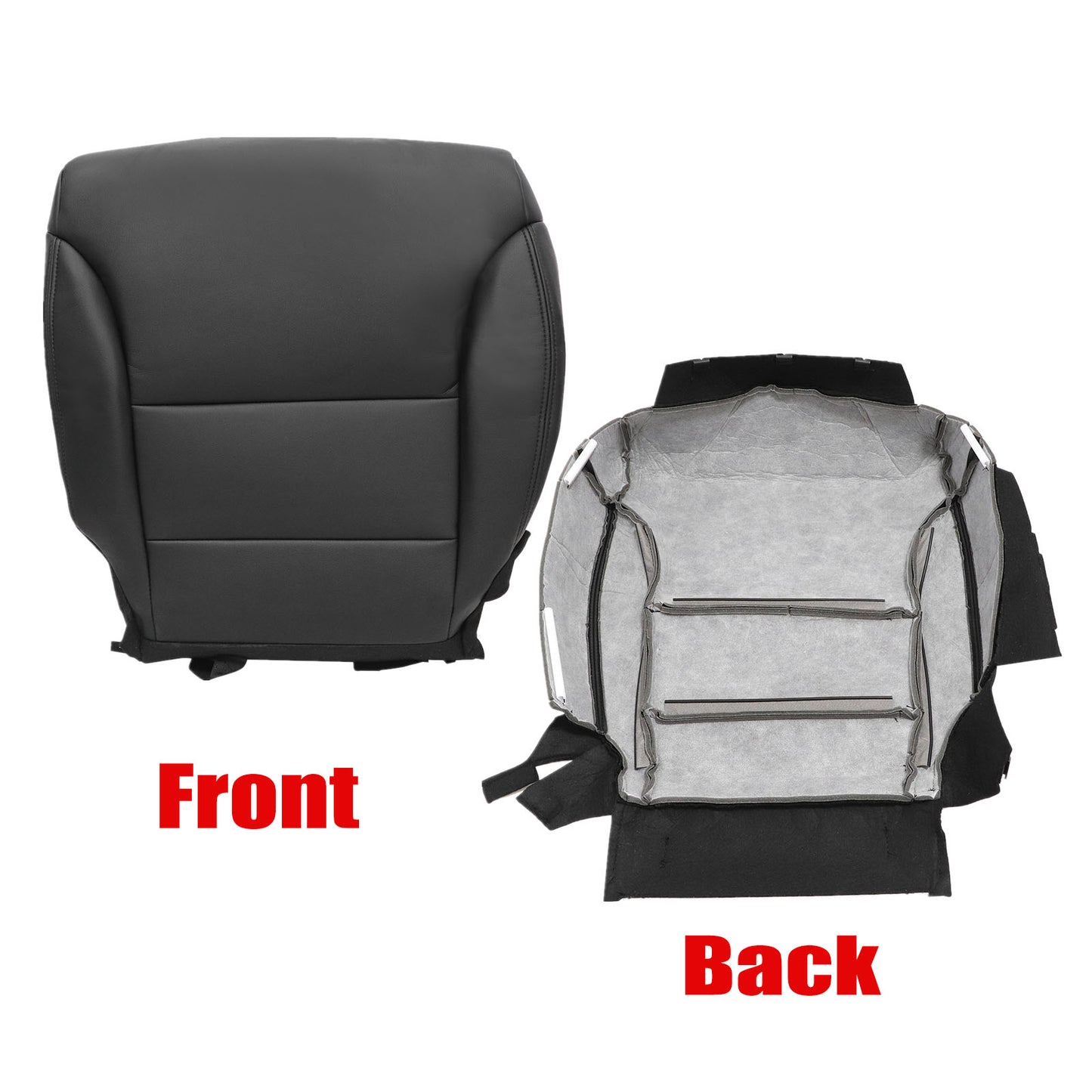 For 2012-2016 Honda CR-V Front Driver & Passenger Bottom & Top Leather Seat Cover Black