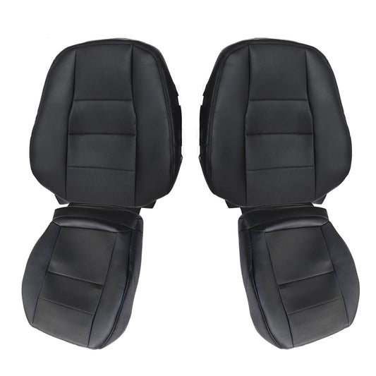 For 2008-2014 Mercedes Benz C250 C300 C350 Driver & Passenger Bottom & Top Replacement Leather Seat Cover Black