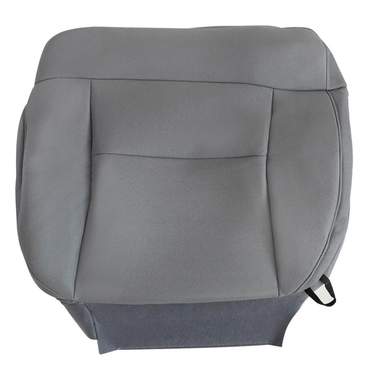 Front Driver & Passenger Bottom & Top Cloth Seat Cover Flint Gray & Both Side Bottom Foam Cushion 2004-2008 For Ford F-150 Lariat XL XLT STX FX4