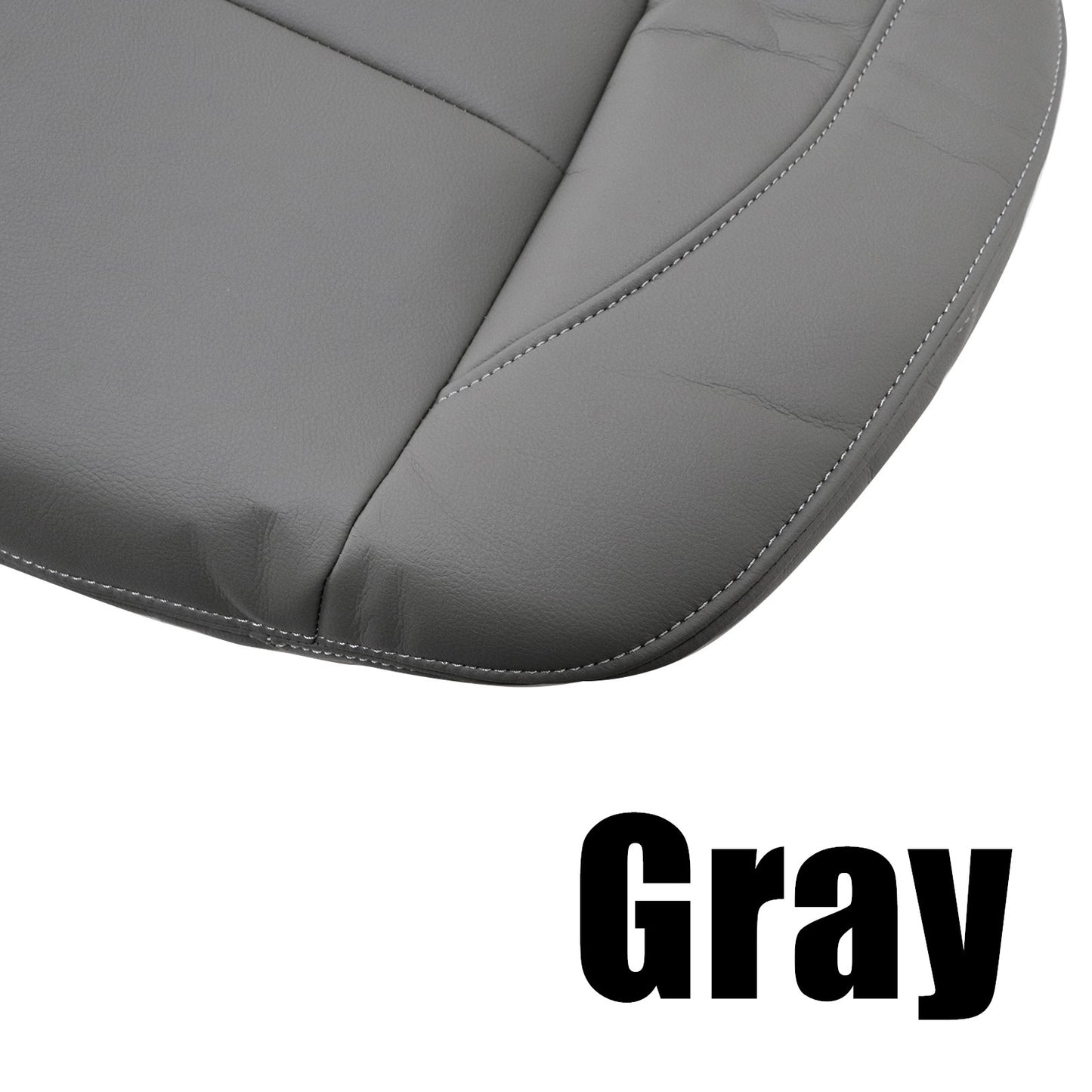 Driver Bottom Leather Seat Cover Gray For Nissan Titan 2005-2015 Replacement