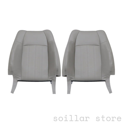4PCS For 2005 2006 2007 2008 2009 2010 Chrysler 300C Front Both Side Driver & Passenger Bottom & Top Leather Seat Cover Gray