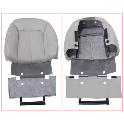 For 2010-2013 Buick LaCrosse Front Driver & Passenger Bottom & Top Leather Seat Cover Titanium Gray