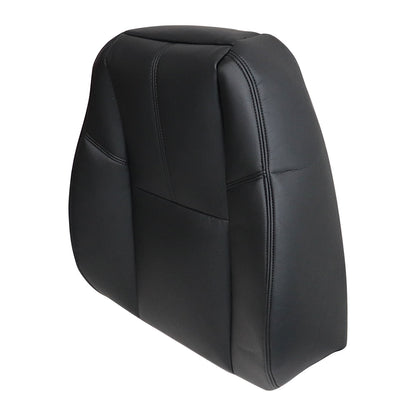 For 2007-2014 Chevy Silverado GMC Sierra Front Driver & Passenger Bottom & Top Leather Seat Cover Black