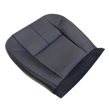For 2007-2014 Chevy Silverado GMC Sierra Front Driver & Passenger Bottom & Top Leather Seat Cover Black