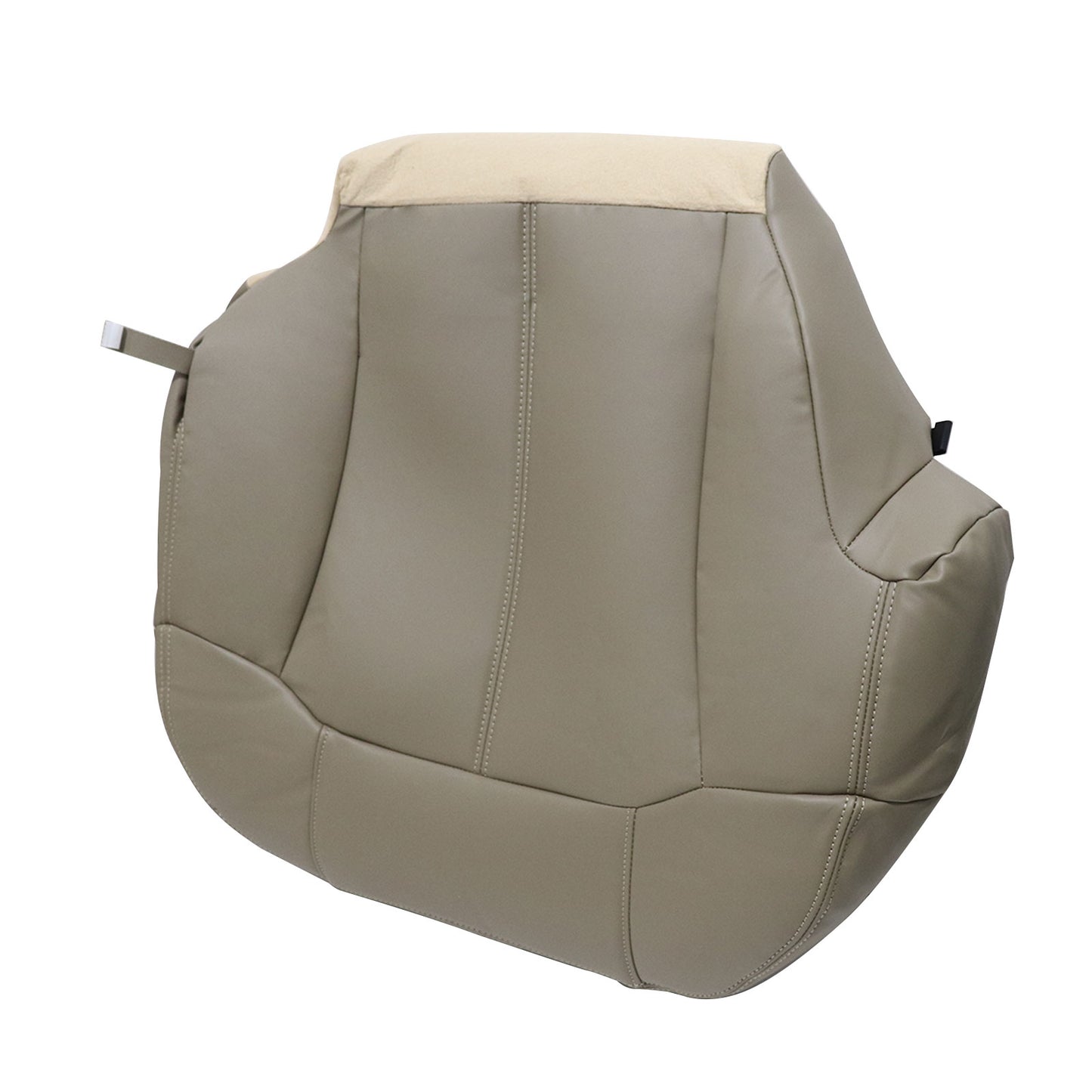 For 1999-2002 Chevrolet Silverado GMC Sierra Front Driver & Passenger Bottom Leather Seat Cover Med Tan