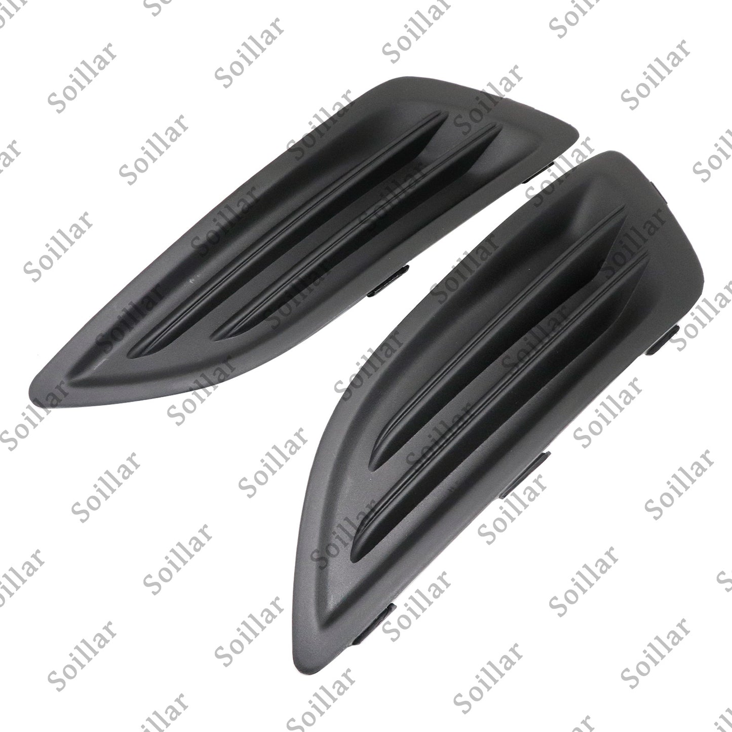 New Black Plastic Front Left+Right Fog Light Housings For 2014-2019 Ford Fiesta