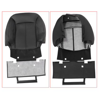 For 2010-2013 Buick LaCrosse Front Driver & Passenger Bottom & Top Leather Seat Cover Black