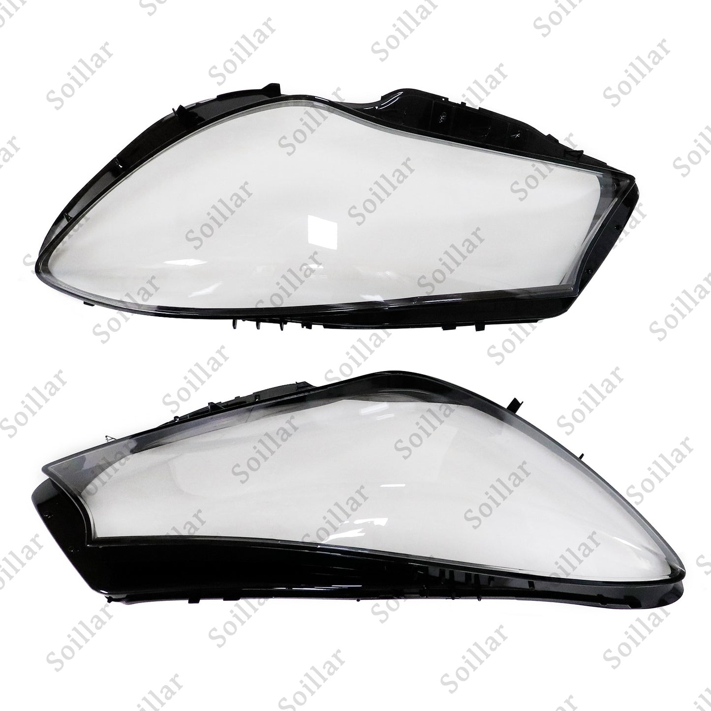A Pair Headlight Clear Lens Cover For 2016-2019 Mercedes-Benz W117 CLA250 CLA45