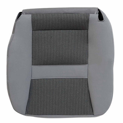 For 2006-2010 Dodge Ram 1500 2500 Front Driver & Passenger Bottom & Top Cloth Seat Cover Light Gray