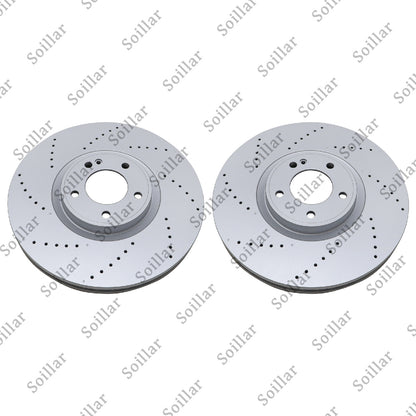 2X For Mercedes G63 AMG 2019 - 2023 Front Brake Discs Rotors 4634210500