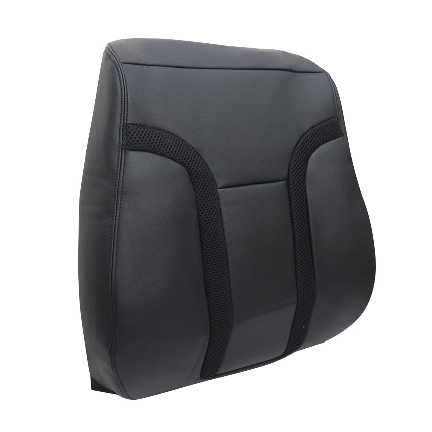 For 2010-2014 Ford F-150 Raptor SVT Front Driver & Passenger Bottom & Top Leather Seat Cover Black