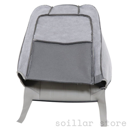4PCS For 2005 2006 2007 2008 2009 2010 Chrysler 300C Front Both Side Driver & Passenger Bottom & Top Leather Seat Cover Gray