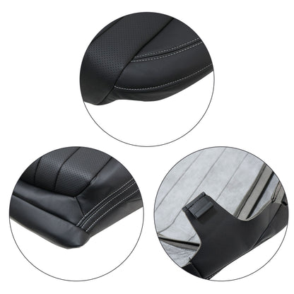 For 2017-2020 Mercedes Benz E300 E350 E400 E450 Driver Bottom Leather Seat Cover Black