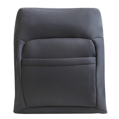 2004-2008 For Ford F150 XLT STX FX4 Front Driver & Passenger Bottom & Top Cloth Seat Cover Dark Gray & Both Side Bottom Foam Cushion