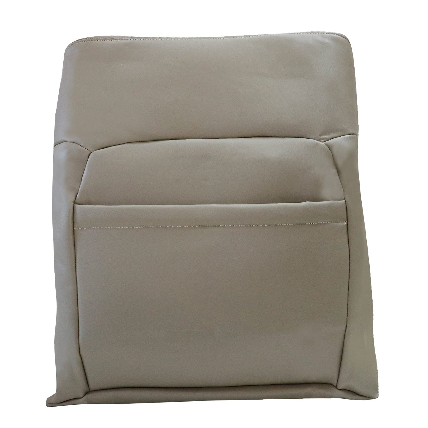 Front Driver & Passenger Bottom & Top Leather Seat Cover Tan & Driver Bottom Foam Cushion 2004-2008 For Ford F-150 Lariat XL XLT STX FX4