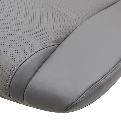 For 2007 to 2013 Toyota Sequoia Tundra Driver & Passenger Bottom Perforated Leather Seat Cover Gray
