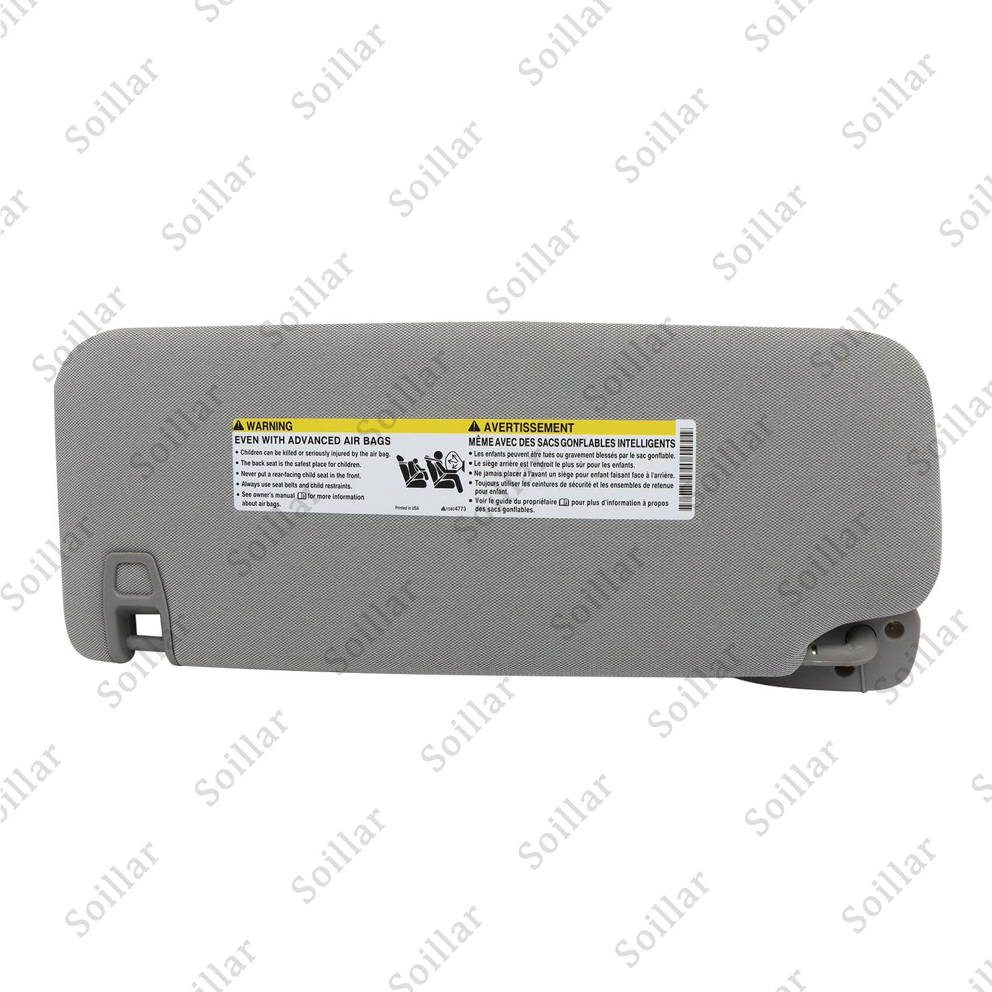 For 15-19 Cadillac Chevrolet GMC Gray Right Passenger Side Sun Visor W/ Light