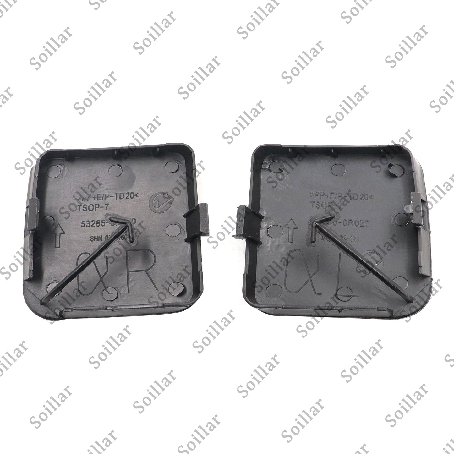 2pcs Tow Hook Covers Front Bumper Right Left Cap For Toyota RAV4 2009-2010 New