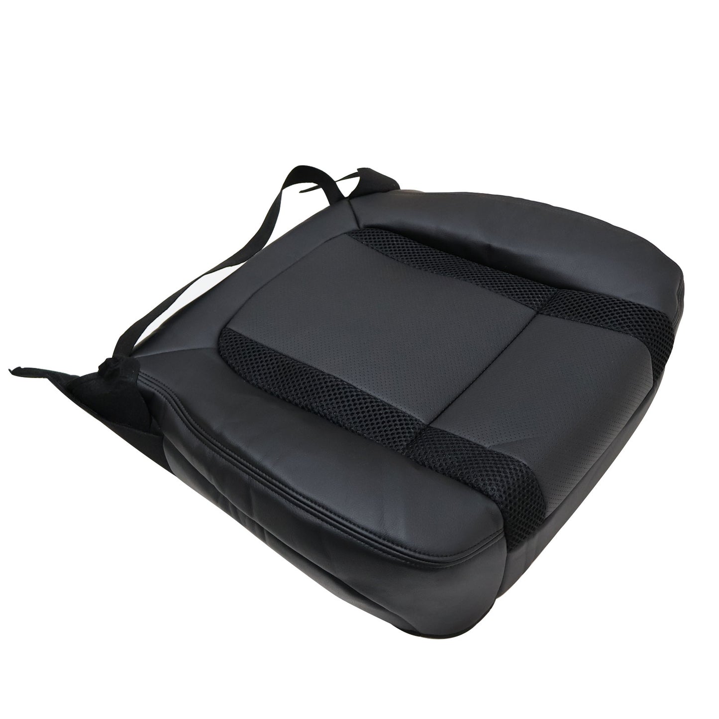 For 2010-2014 Ford F-150 Raptor SVT Front Driver & Passenger Bottom & Top Leather Seat Cover Black