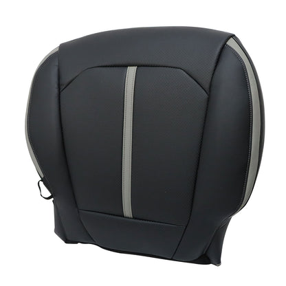 For 2015-2020 Ford F150 F250 F350 Front Driver & Passenger Bottom & Top Leather Seat Cover Black