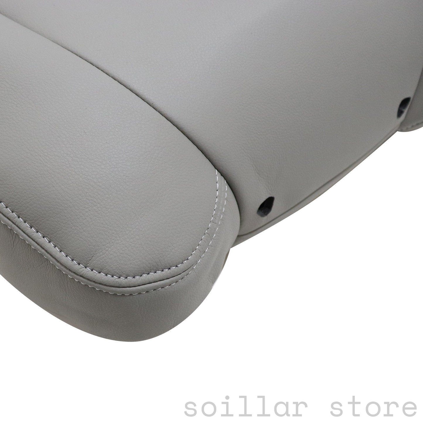 4PCS For 2005 2006 2007 2008 2009 2010 Chrysler 300C Front Both Side Driver & Passenger Bottom & Top Leather Seat Cover Gray