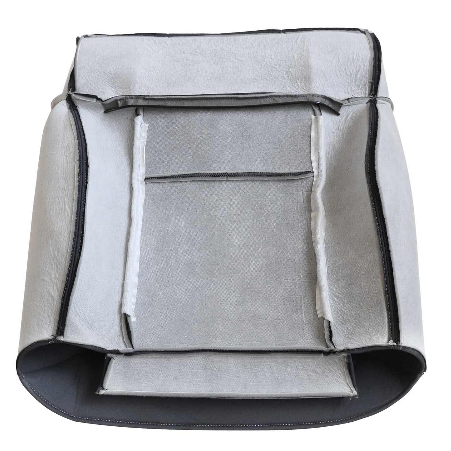 2004-2008 For Ford F150 XLT STX FX4 Front Driver & Passenger Bottom & Top Cloth Seat Cover Dark Gray