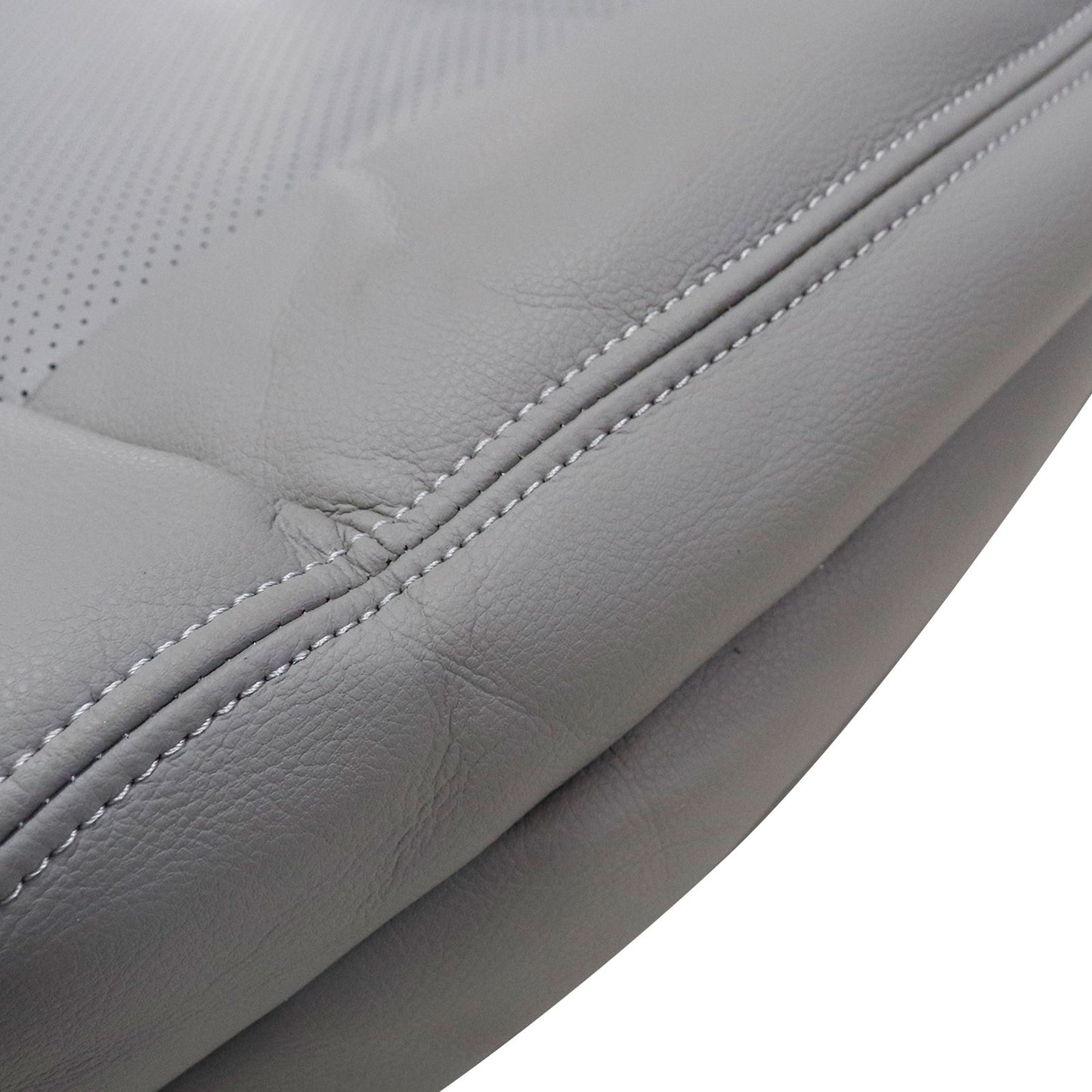 For 2010-2016 Mercedes Benz E200 E250 E300 E350 Driver & Passenger Bottom & Top PERFORATED Leather Seat Cover Gray
