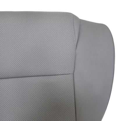 For 2007 to 2013 Toyota Sequoia Tundra Driver & Passenger Bottom Perforated Leather Seat Cover Gray