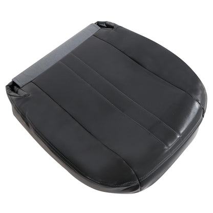 For 2003-2014 Chevy Express & GMC Savana 1500 Front Driver & Passenger Bottom & Top Leather Seat Cover Dark Gray